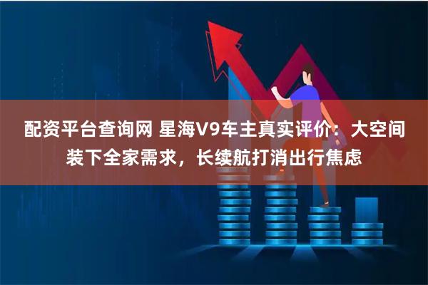 配资平台查询网 星海V9车主真实评价：大空间装下全家需求，长续航打消出行焦虑