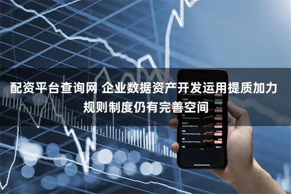 配资平台查询网 企业数据资产开发运用提质加力 规则制度仍有完善空间